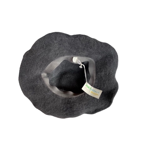 Fuzzy Bucket Hat Gray Angora and Nylon By Hat Attack - Picture 2 of 8